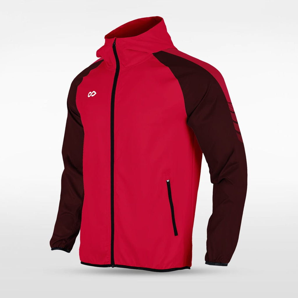 Red Embrace Wind Full-Zip Jacket Custom 