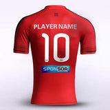 Red Men's Soccer Jersey Design