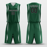 Green&WhiteCustomized Murmur Reversible Basketball Set