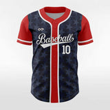 Navy&Red Custom Baseball Jersey
