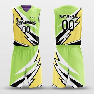 Green&Purple Sublimated Basketball Set