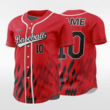 Pixel Fire - Customized Men's Sublimated Button Down Baseball Jersey