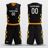 Yellow&BlackCustomized Blocks Reversible Basketball Set