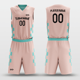 Pink&Mint Customized Blocks Reversible Basketball Set