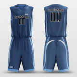 Blue&Navy Customized Classic20 Reversible Basketball Set