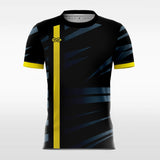 Custom Soccer Jersey Black and Yellow