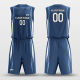 Blue&White Customized Murmur Reversible Basketball Set