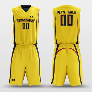 Yellow&NavyCustomized Classic20 Reversible Basketball Set