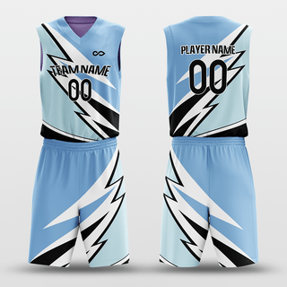 Blue&Purple Windstorm Sublimated Basketball Team Set