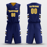 Navy&Yellow Custom Basketball Uniform