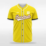 Yellow Button Down Baseball Jersey