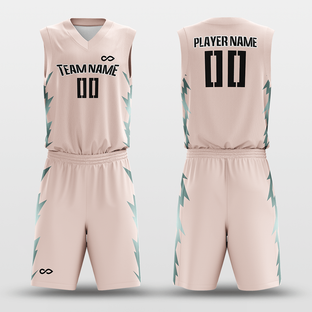 Pink Spark Sublimated Basketball Uniform