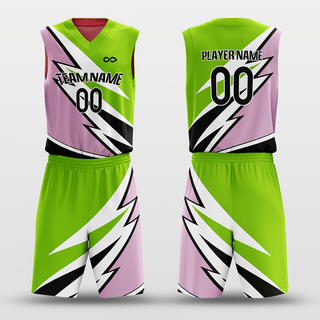 Pink&Green Windstorm Sublimated Basketball Set