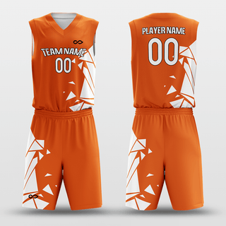 White&Orange Sublimated Baseball Jersey