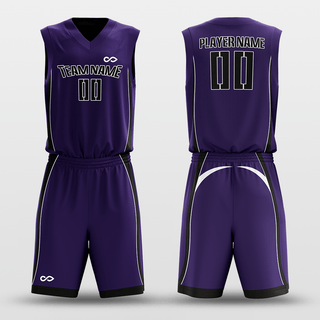 Black&Purple Customized Classic20 Reversible Basketball Set