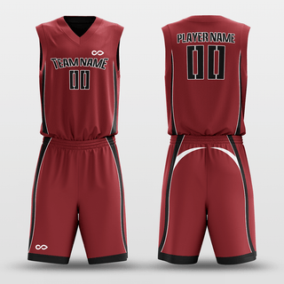 Red&Black Customized Classic20 Reversible Basketball Set