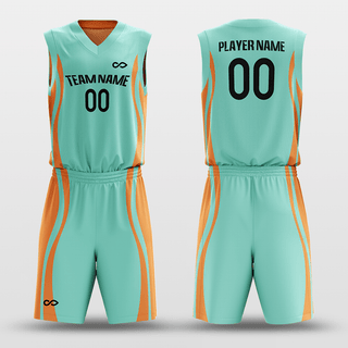 Mint&OrangeCustomized Classic29 Reversible Basketball Set