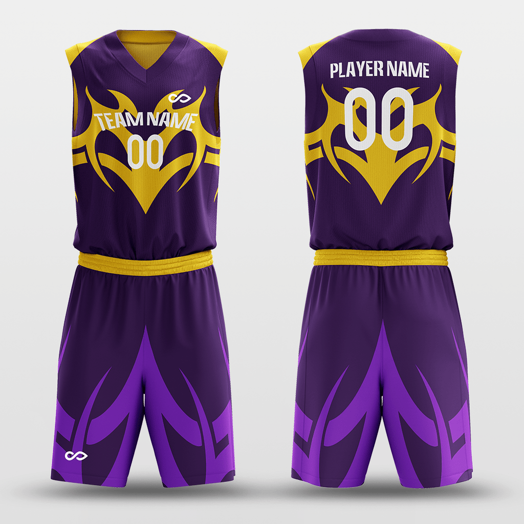 Purple&Yellow Baron Basketball Set for Team