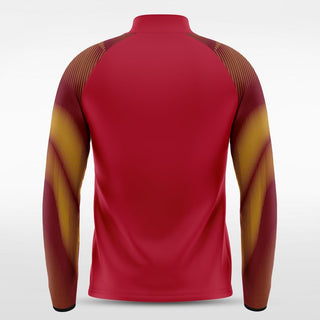 Red Embrace Aurora Customized Full-Zip Jacket Design