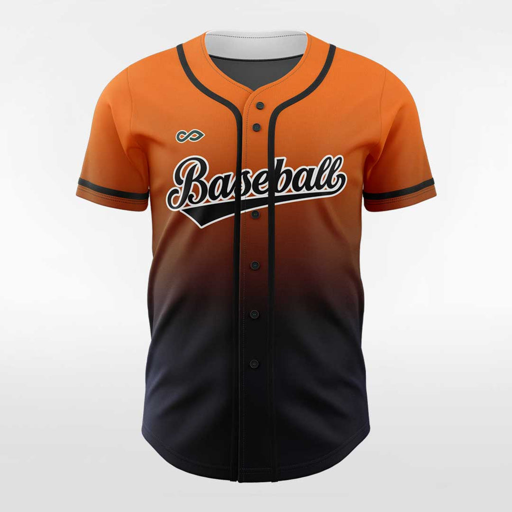 Orange Men Baseball Jersey