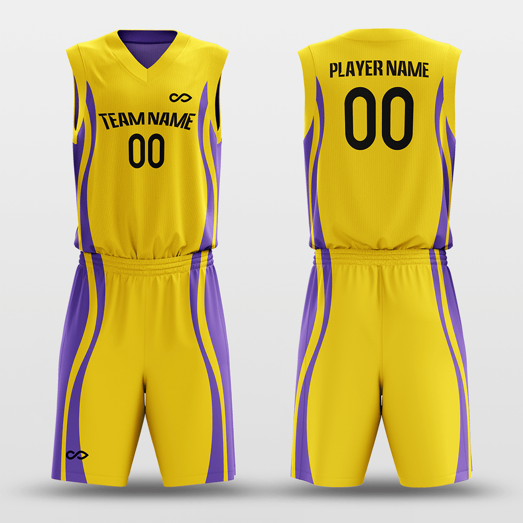 Purple&Yellow Reversible Basketball Set