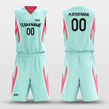 Pink & Mint Customized Plume Reversible Basketball Set
