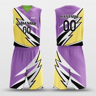 Green&Purple Windstorm Sublimated Basketball Set