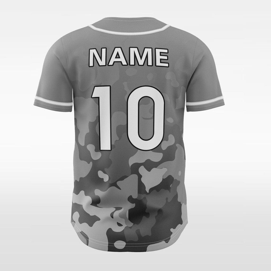 Camouflage 2 Baseball Team Jersey Grey