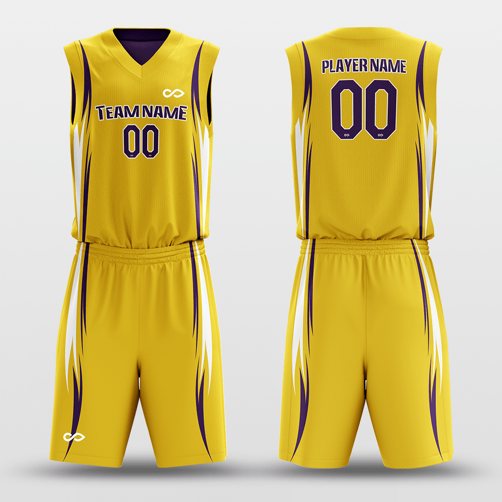 Yellow&Purple Reversible Basketball Set