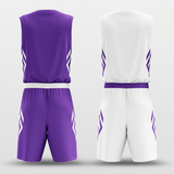 White&Purple Sublimated Basketball Set