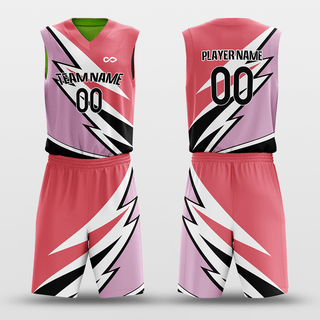 Pink&Green Windstorm Sublimated Basketball Team Set