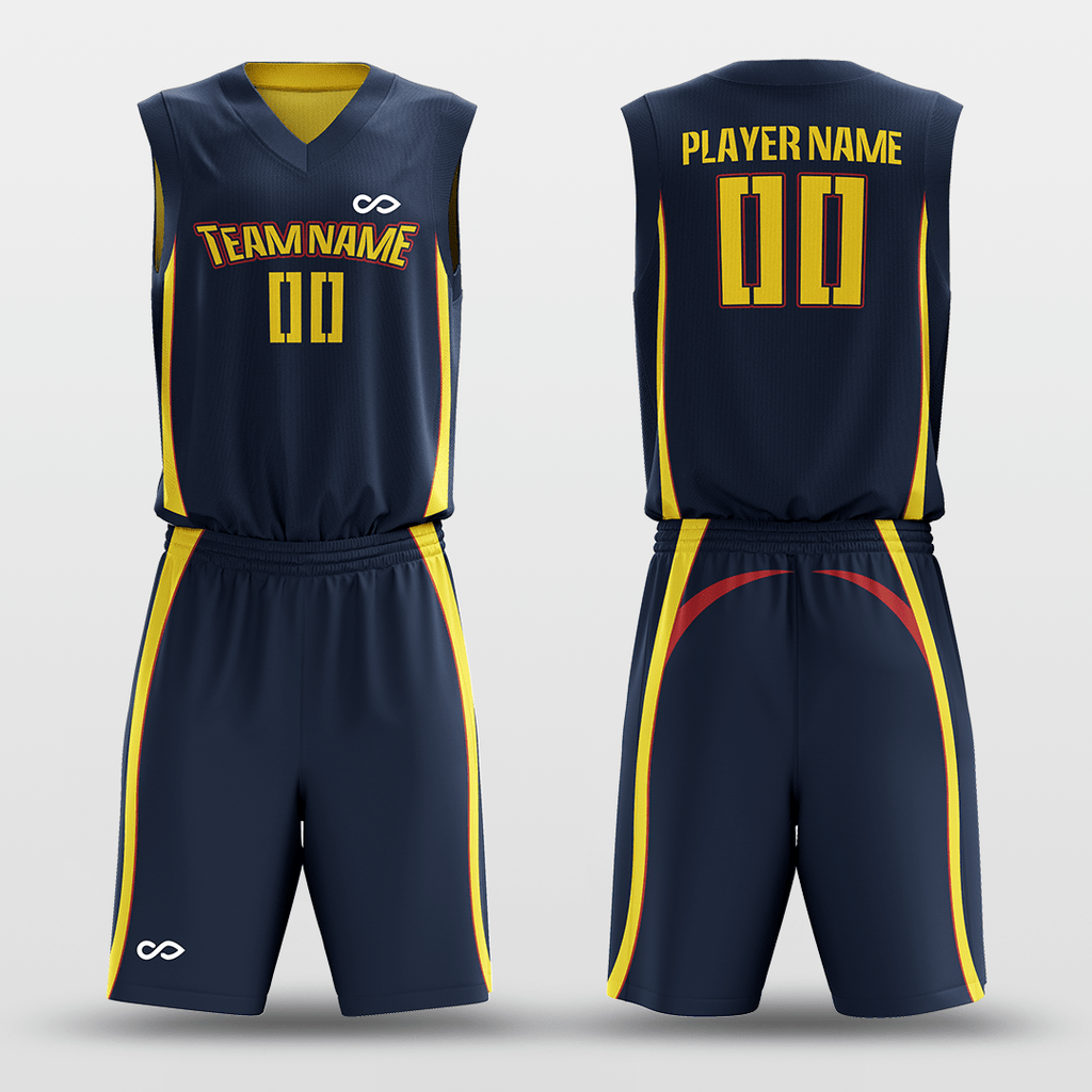 Yellow&NavyReversible Basketball Set