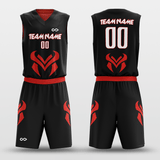 Red&Black Sublimated Basketball Set