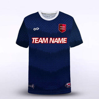 Navy Blue War King Soccer Jersey