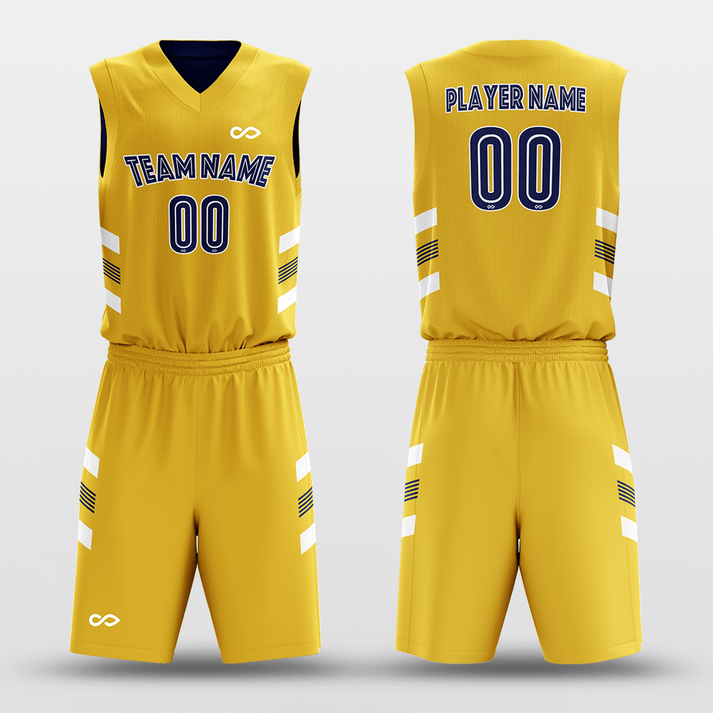Navy&Yellow Custom Basketball Set