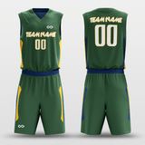 Navy&Green Sublimated Basketball Set