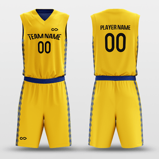 Blue&Yellow Sublimated Basketball Set