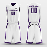 White&Purple Reversible Basketball Set
