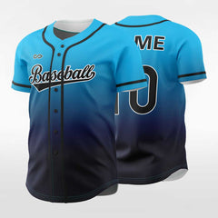 Blue Whale-Custom Sublimated Button Down Baseball Jersey-XTeamwear