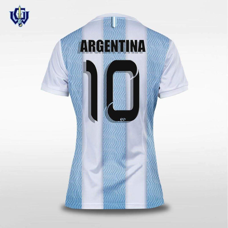 Football Shirt Design With Bluerednavy Curve Sublimation Printed