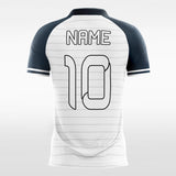 White and Navy Blue Soccer Jersey