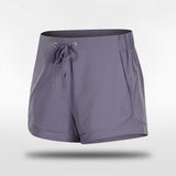 Purple Gray Womens Training Shorts