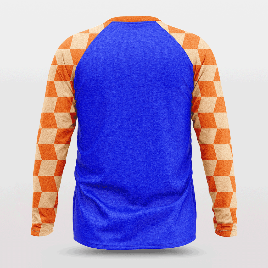 Checkerboard Long Sleeve Jersey Orange