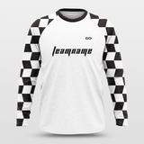 Checkerboard Long Sleeve Jersey Black&White