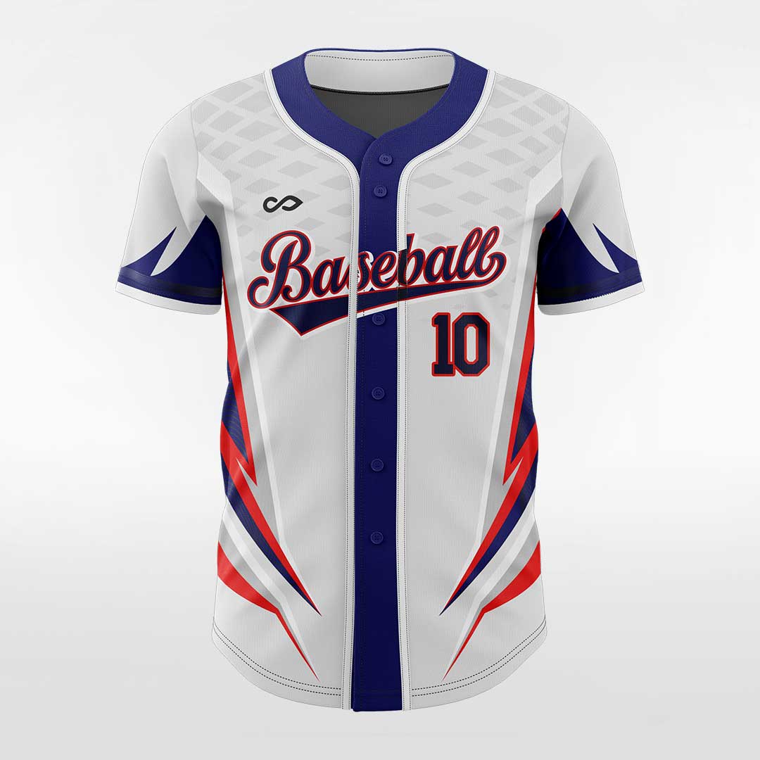 XTeamwear Swordfish - Customized Men's Sublimated Button Down Baseball Jersey White / XL