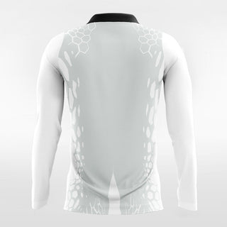 White Long Sleeve Team Soccer Jersey