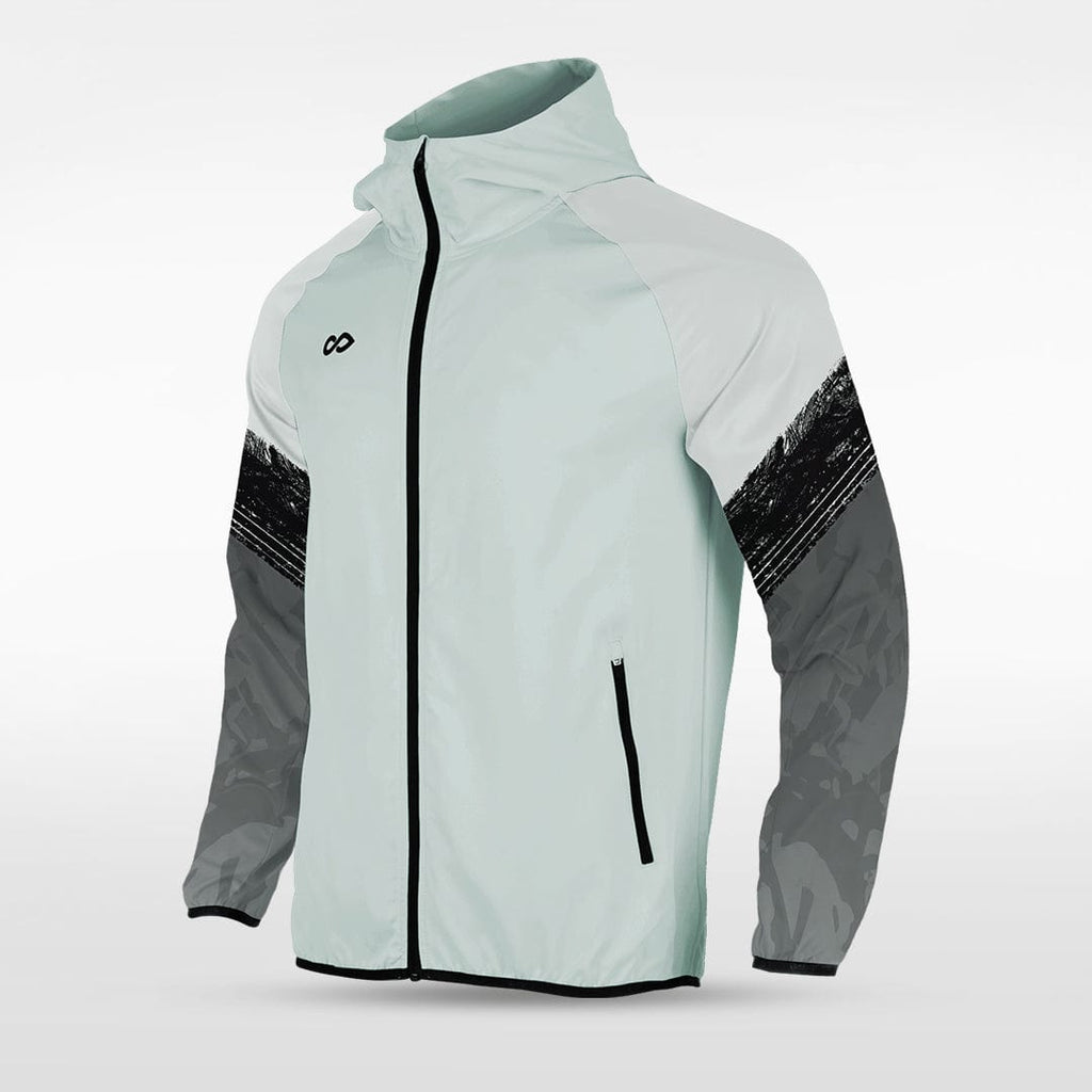 Grey Embrace Splash Customized Full-Zip Jacket Design