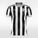 Custom Black & White Men's Soccer Jersey