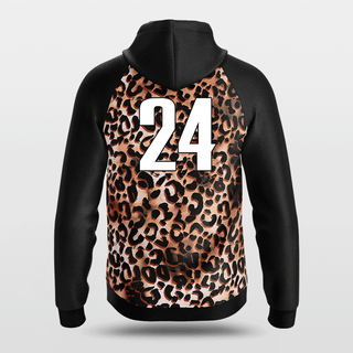 Custom Leopard training Hoodie Black