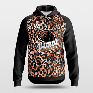 Leopard training Hoodie Black